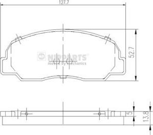 Nipparts J3606001 - Brake Pad Set, disc brake autospares.lv