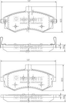 Nipparts J3600535 - Brake Pad Set, disc brake autospares.lv