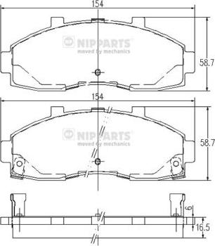 Nipparts J3600313 - Brake Pad Set, disc brake autospares.lv