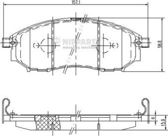 Nipparts J3601094 - Brake Pad Set, disc brake autospares.lv