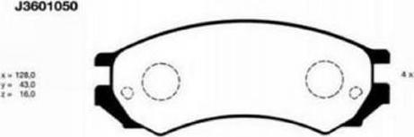 Nipparts J3601050 - Brake Pad Set, disc brake autospares.lv