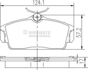 Nipparts J3601068 - Brake Pad Set, disc brake autospares.lv