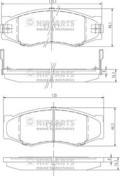 Nipparts J3601033 - Brake Pad Set, disc brake autospares.lv