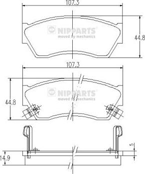 Nipparts J3608005 - Brake Pad Set, disc brake autospares.lv