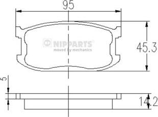 Nipparts J3603016 - Brake Pad Set, disc brake autospares.lv