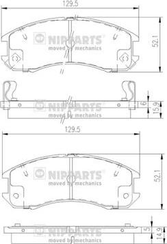 Nipparts J3603031 - Brake Pad Set, disc brake autospares.lv