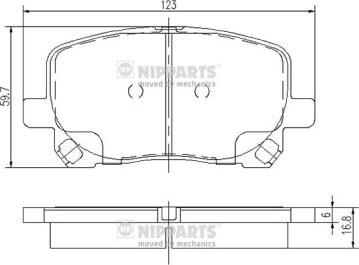 Nipparts J3602096 - Brake Pad Set, disc brake autospares.lv