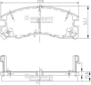 Nipparts J3602049 - Brake Pad Set, disc brake autospares.lv