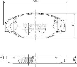 Nipparts J3602053 - Brake Pad Set, disc brake autospares.lv