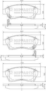 Nipparts J3602064 - Brake Pad Set, disc brake autospares.lv