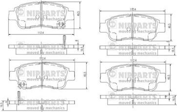 Nipparts J3602086 - Brake Pad Set, disc brake autospares.lv