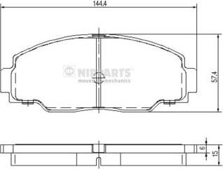 Nipparts J3602079 - Brake Pad Set, disc brake autospares.lv