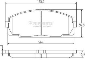 Nipparts J3602076 - Brake Pad Set, disc brake autospares.lv
