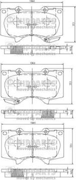 Nipparts J3602109 - Brake Pad Set, disc brake autospares.lv