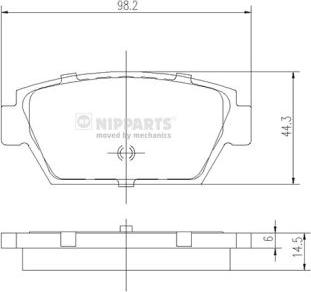 Nipparts J3615000 - Brake Pad Set, disc brake autospares.lv