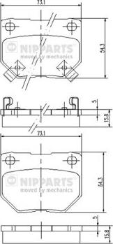 Nipparts J3611029 - Brake Pad Set, disc brake autospares.lv