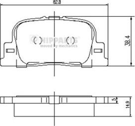 Nipparts J3612032 - Brake Pad Set, disc brake autospares.lv