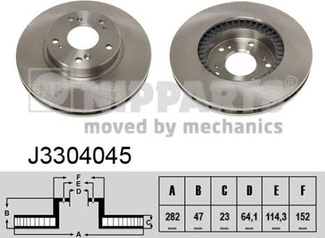 Nipparts J3304045 - Brake Disc autospares.lv