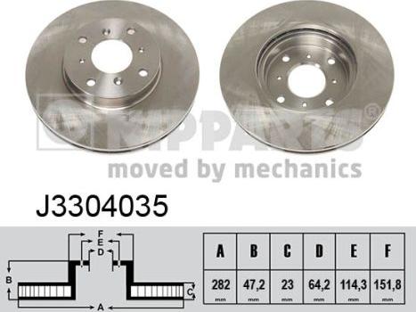 Nipparts J3304035 - Brake Disc autospares.lv