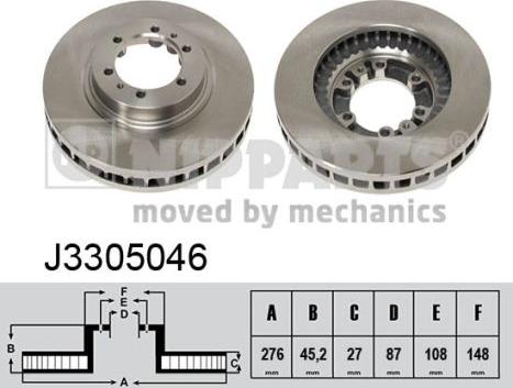 Nipparts J3305046 - Brake Disc autospares.lv