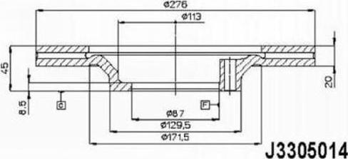 Nipparts J3305014 - Brake Disc autospares.lv