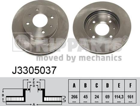 Nipparts J3305037 - Brake Disc autospares.lv