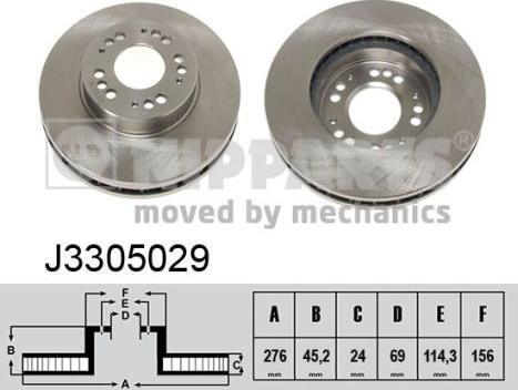 Nipparts J3305029 - Brake Disc autospares.lv