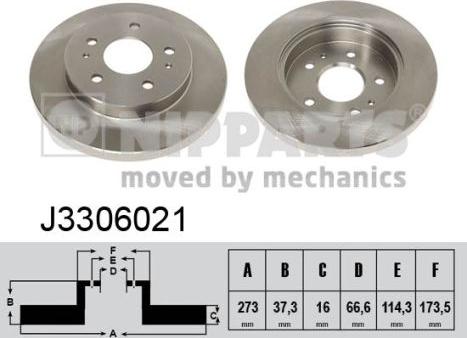 Nipparts J3306021 - Brake Disc autospares.lv