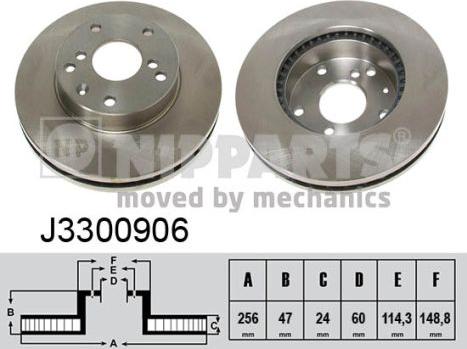 Nipparts J3300906 - Brake Disc autospares.lv