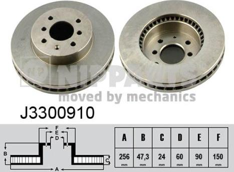 Nipparts J3300910 - Brake Disc autospares.lv