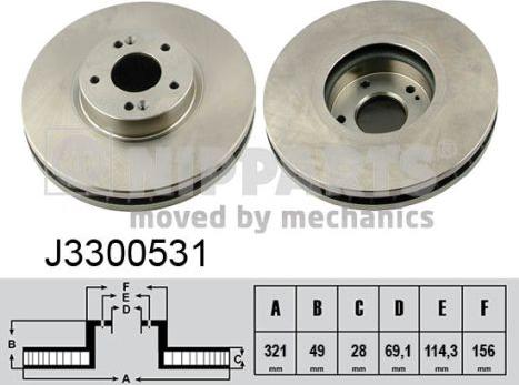 Nipparts J3300531 - Brake Disc autospares.lv