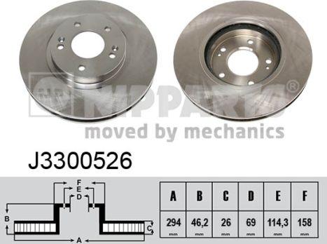 Nipparts J3300526 - Brake Disc autospares.lv