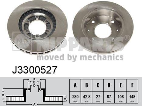 Nipparts J3300527 - Brake Disc autospares.lv