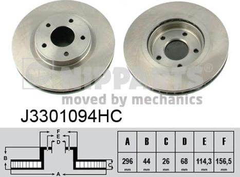 Nipparts J3301094HC - Brake Disc autospares.lv