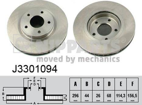 Nipparts J3301094 - Brake Disc autospares.lv