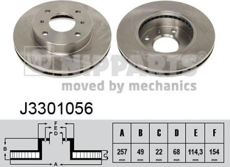 Nipparts J3301056 - Brake Disc autospares.lv