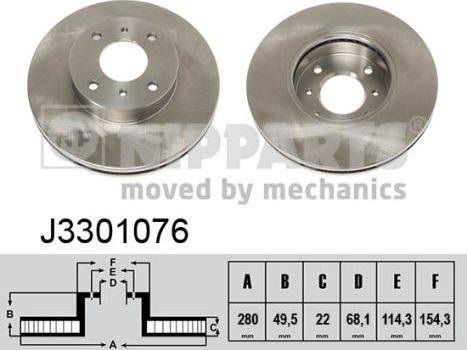 Nipparts J3301076 - Brake Disc autospares.lv