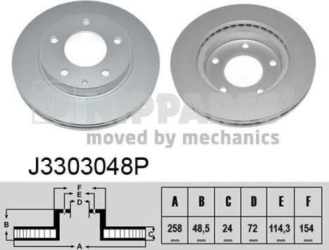 Nipparts J3303048P - Brake Disc autospares.lv