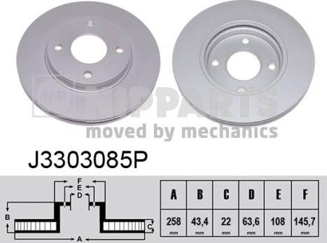 Nipparts J3303085P - Brake Disc autospares.lv