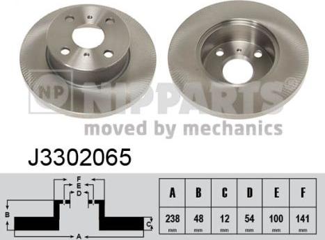 Nipparts J3302065 - Brake Disc autospares.lv