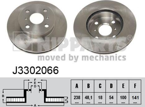 Nipparts J3302066 - Brake Disc autospares.lv