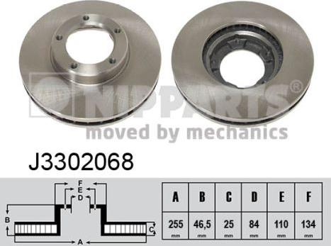 Nipparts J3302068 - Brake Disc autospares.lv