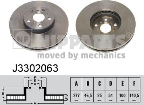 Nipparts J3302063 - Brake Disc autospares.lv