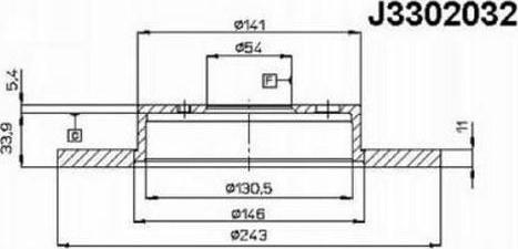 Nipparts J3302032 - Brake Disc autospares.lv