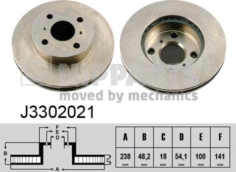 Nipparts J3302021 - Brake Disc autospares.lv