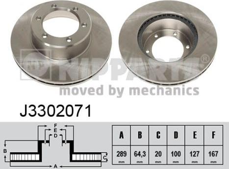 Nipparts J3302071 - Brake Disc autospares.lv