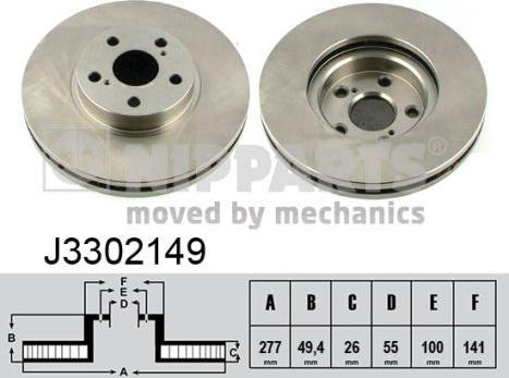 Nipparts J3302149 - Brake Disc autospares.lv