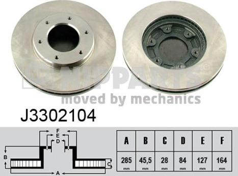 Nipparts J3302104 - Brake Disc autospares.lv