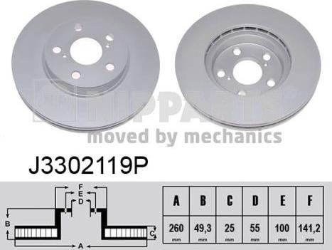 Nipparts J3302119P - Brake Disc autospares.lv