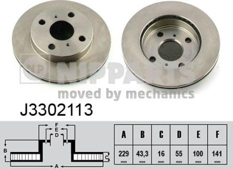 Nipparts J3302113 - Brake Disc autospares.lv